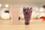 healing rose quartz and amethyst angel