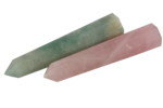 Rose quartz and green aventurine wand obelisk tower