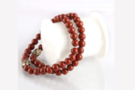 red jasper buddha beaded charm bracelet