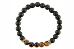 lava with tiger eye charm bracelet