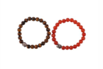 tiger eye and carnelian charm bracelet