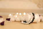 howlite and lava charm bracelet