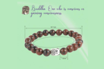 Mahogany obsidian buddha beaded charm bracelet