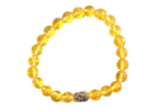 citrine buddha beaded charm bracelet