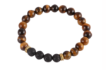 natural healing gemstone tiger eye with 4 beads lava bracelet