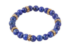 natural healing gemstone lapis lazuli with connector charm bracelet