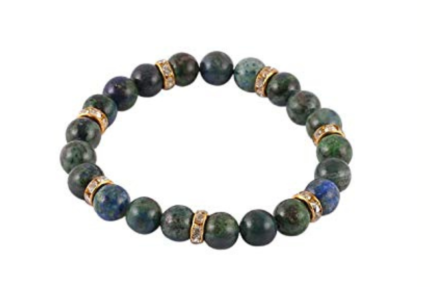 healing gemstone azurite with connector beaded bracelet