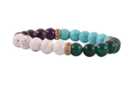 healing gemstone jade amethyst howlite and turquoise bracelet