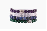healing gemstone amethyst crystal lapis and jade bracelet