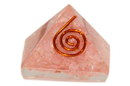 Energy generator rose quartz orgone pyramid
