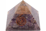 Energy generator amethyst orgone pyramid