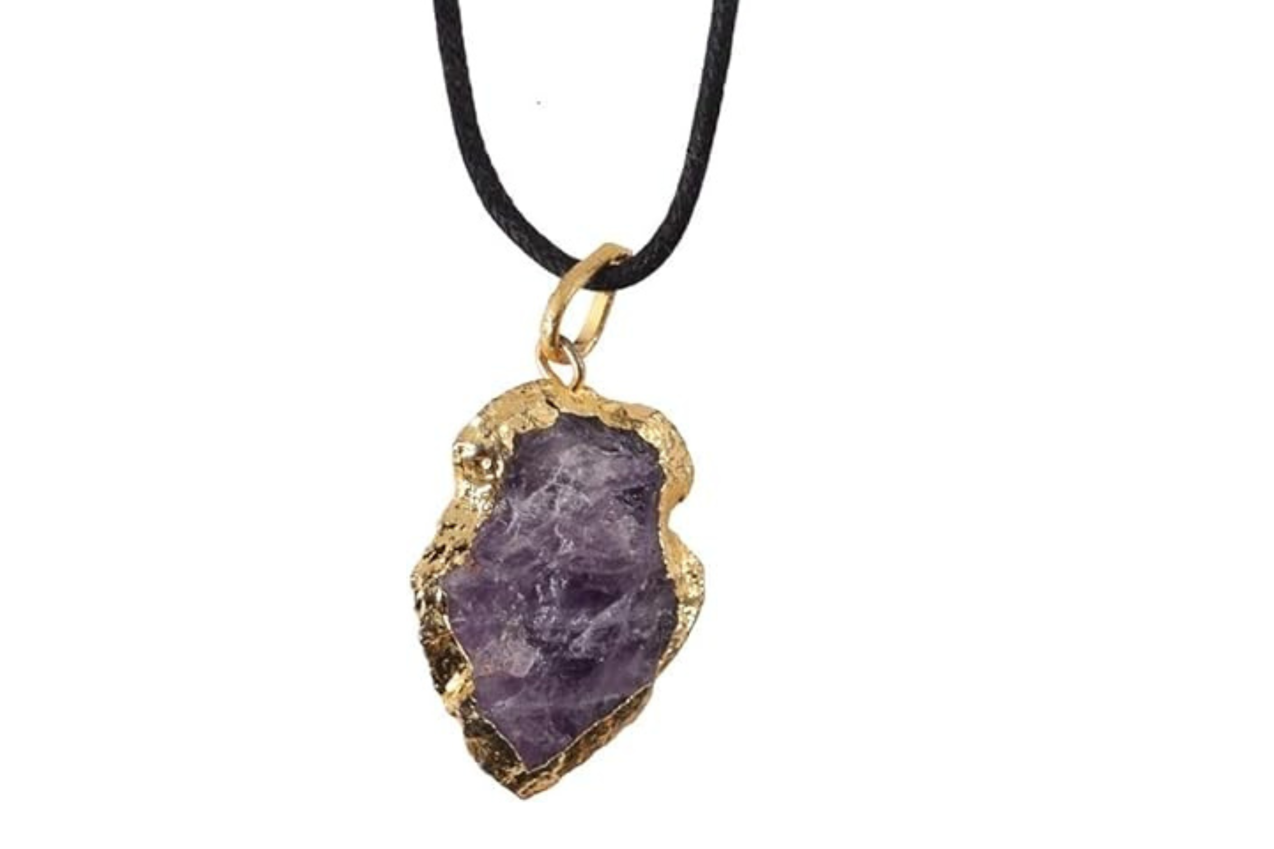 Untitled design (33) healing gold plated amethyst arrowhead pendant