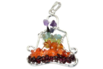 gemstone 7 chakra buddha pendant