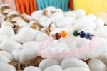 healing seven chakra Rose quartz bracelet