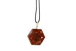reiki red jasper hexagon pendant