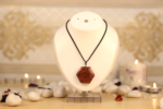 reiki red jasper hexagon pendant