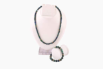 gemstone azuite charm bracelet and necklace