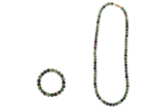 gemstone ruby zoisite charm bracelet and necklace