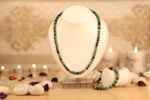 gemstone ruby zoisite charm bracelet and necklace