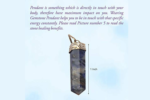 natural chakra healing gemstone pencil pendant