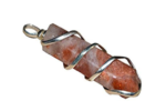 chakra healing sunstone wired pencil pendant