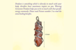 chakra healing sunstone wired pencil pendant