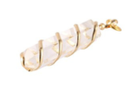 chakra healing crystal golden pencil pendant