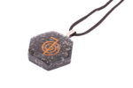 black tourmaline orgone Hexagon pendant