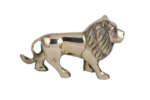 Golden brass lion statue