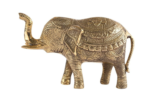 Golden brass elephant statue