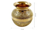 brass embossed kalash lota
