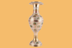 Brass handicraft designer meenakari work vase