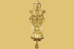 Brass handicraft wall hanging deep single bell