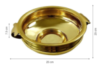 brass plain urli for floral candle decoration