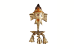 brass handicraft ganesha door bell statue