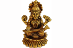 Sacred god Sarasvati maa figurine brass