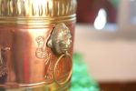 brass and copper handicraft planter with lacquer