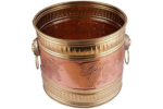 brass and copper handicraft planter with lacquer