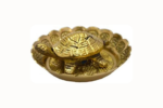 brass handicraft tortoise with plate