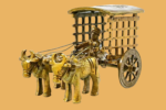 double bullock cart statue