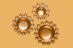 elegant brass Diya Shape Decorative Urli
