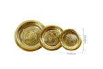 om designed embossed brass puja plate