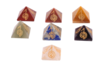 Seven Stones Healing Chakra Gemstone Pyramid With Reiki Symbol