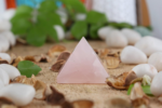 Gemstone Rose Quartz Pyramid