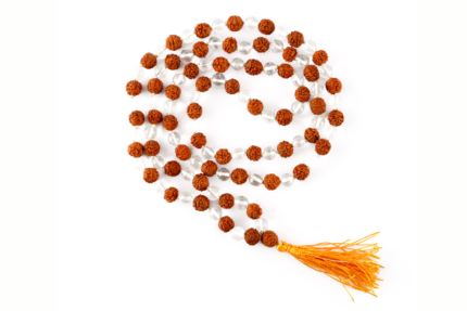 Rudraksha with Sphatik Mala