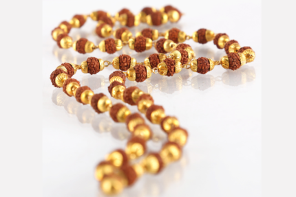 Rudraksha Gold Color Caping Necklace