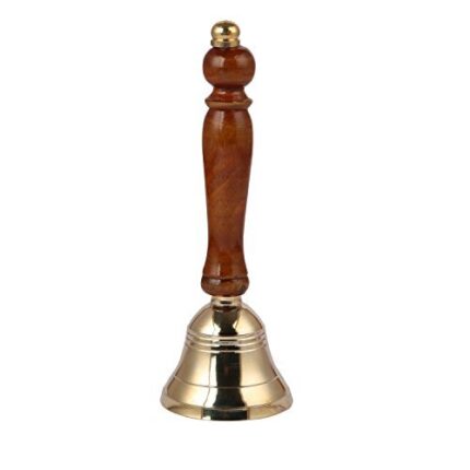 Aatm Traditional Designing Kansa Puja Plain Hand Bell Attractive & Decorative Gift