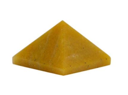 Aatm Yellow Aventurine 1 inch Pyramid for Solar Plexus Chakra | Natural Crystal Stone Pyramid for reiki , Mediation & Vastu | Positive Energy Decor for Home, Office & Study Table