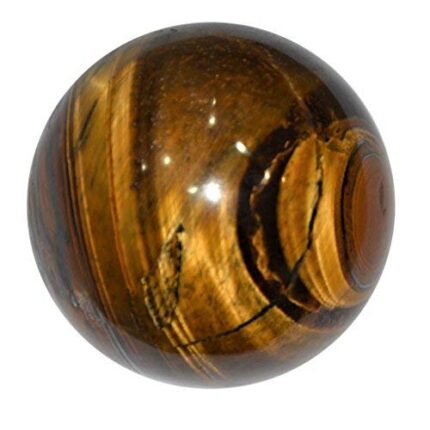 Aatm Reiki Energized Tiger Eye Ball Sphere – Confidence & Decision-Making Crystal, Solar Plexus Chakra Healing Stone (1.5-2.75 Inch)