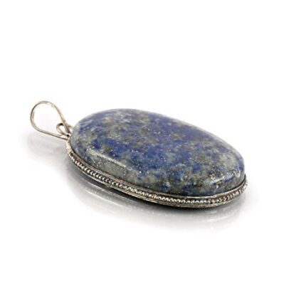 Aatm Lapis Lazuli Oval Shape Pendant Necklace | Natural Gemstone | 1.5 Inch | Chakra Healing, Reiki & Intuition | For Women | Spiritual & Energy Jewelry Gift